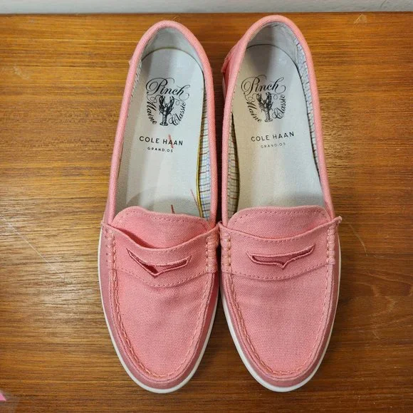 Cole Hann Women`s Grand OS Pink Penny Loafers (8.5) - Picture 1 of 12